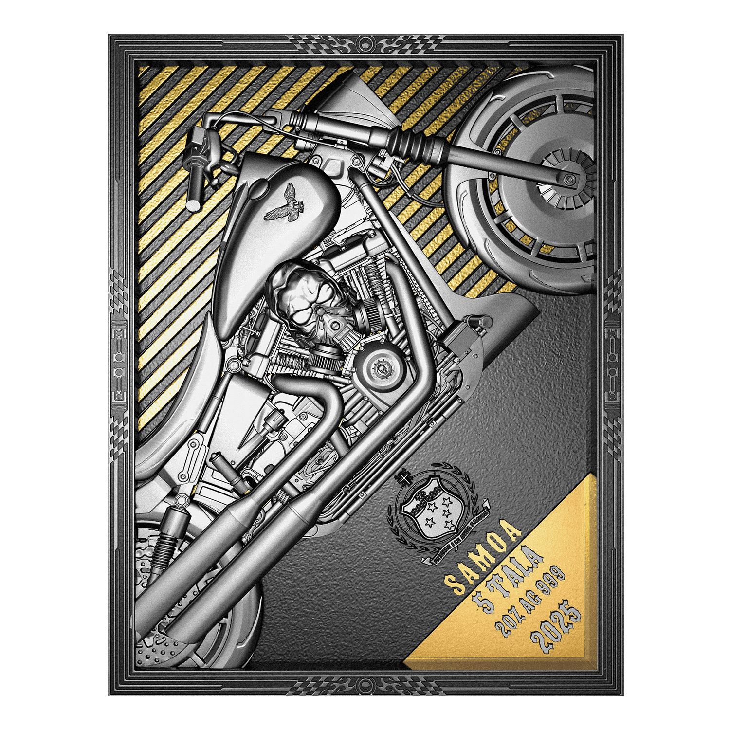 2025 Antiqued and Gilded Samoa Journey on the Road 2oz Silver Coin - Captain’s Chest Bullion