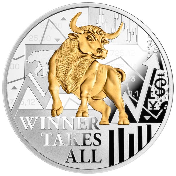 2025 Cameroon 17.5g Proof Winner Takes All .999 Silver Coin Colorized - Captain’s Chest Bullion