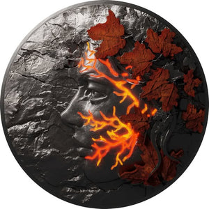 2025 Cameroon Whispers of the Maple Autumn Antique 2 oz Silver 1 kg Copper Coin - Captain’s Chest Bullion