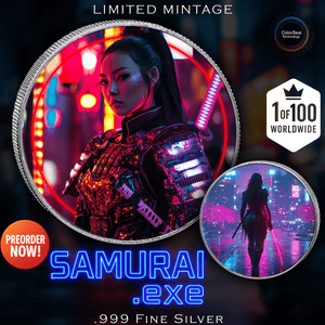 2025 Canada Maple Samurai Edition .9999 Silver Coin Colorized - Captain’s Chest Bullion