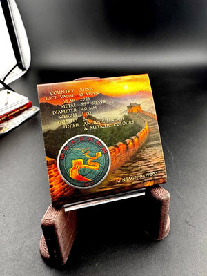 2025 China Chinese Dragon BU Metallic Colorized 1oz .999 Silver Coin - Captain’s Chest Bullion