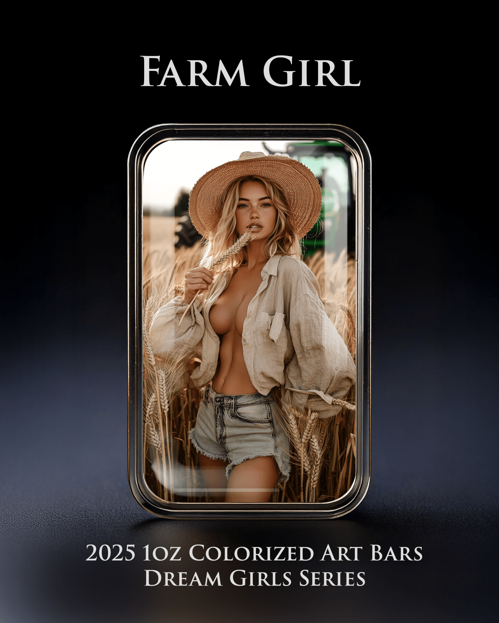 2025 Colorized 1oz .999 Silver Art Bar Dream Girl Series "Farm Girl" - Captain’s Chest Bullion