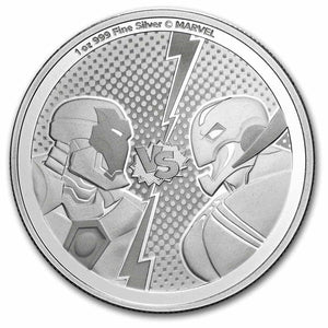 2025 Enhanced Pamp Ironman Vs. Ultron 1oz .999 Silver Coin in Slab - Captain’s Chest Bullion