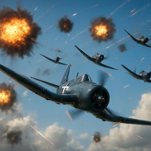 2025 F - 4U Corsair Fully Shaped Silver 5 grams .999 Silver Colorized in Card - Captain’s Chest Bullion