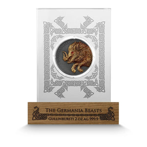 2025 Germania Beasts: Gullinbursti 2oz UV Activated Silver Coin w/ Display - Captain’s Chest Bullion