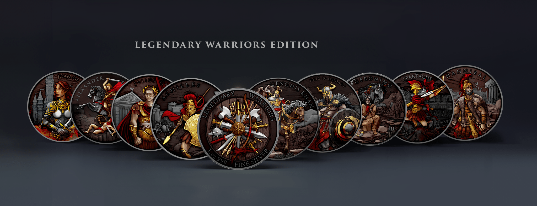 2025 Legendary Warriors Hannibal 1oz .999 Silver Colorized Round - Captain’s Chest Bullion