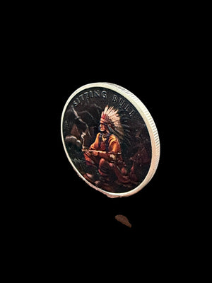 2025 Legendary Warriors Latest "Sitting Bull" Colorized 1oz .999 Silver Medal - Captain’s Chest Bullion