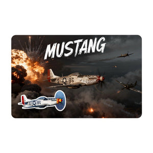 2025 P - 51 Mustang Fully Shaped Silver 5 grams .999 Silver Colorized in Card - Captain’s Chest Bullion