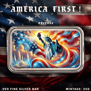 2025 Patriot America First 1oz Bullion Bar .999 Fine Silver - Captain’s Chest Bullion