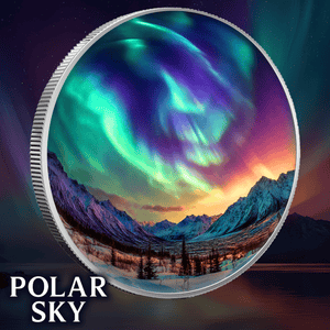2025 Silver Eagle Aurora Polar Sky Colorized 1oz .999 Silver Coin - Captain’s Chest Bullion
