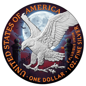 2025 Silver Eagle Colorized "Pennywise" Edition 1 oz .999 Silver Coin - Captain’s Chest Bullion