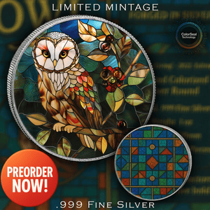 2025 Silver Eagle Mosaic Owl “Eyes of the Night” 1oz .999 Silver Coin - Captain’s Chest Bullion