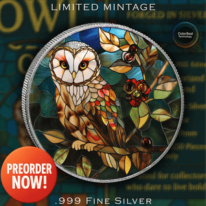 2025 Silver Eagle Mosaic Owl “Eyes of the Night” 1oz .999 Silver Coin - Captain’s Chest Bullion