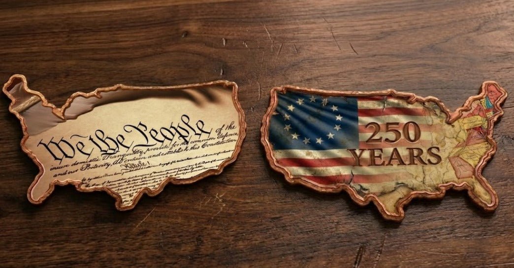 2026 10oz 13 Colonies Frontier .999 Colorized Copper USA Shaped 250 years Anniversary Bar - Captain’s Chest Bullion