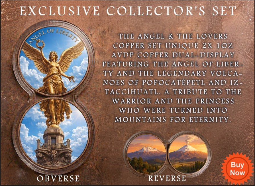 2026 Angel of Mexico & The Lover's Legend Infinity Medals .999 Copper - Captain’s Chest Bullion