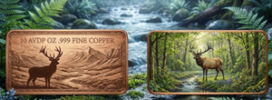 2026 Elk 10oz AVDP .999 Fine Copper Bar - Captain’s Chest Bullion