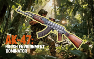 2026 Liberia AK47 Shaped 1/1000 oz .9999 Gold Coin in Card - Captain’s Chest Bullion