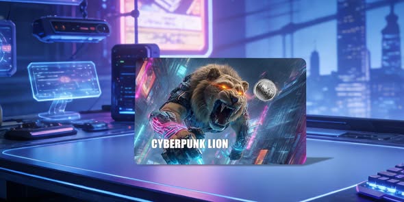 2026 Liberia Cyberpunk Lion 1/1000 oz .999 Palladium Coin in Card - Captain’s Chest Bullion