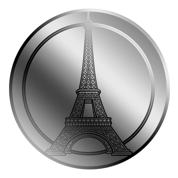 2026 Liberia Eiffel Tower 1/1000 oz .999 Palladium Coin in Card - Captain’s Chest Bullion