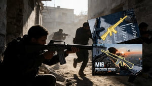 2026 Liberia M16 Shaped 1/1000 oz .9999 Gold Coin in Card - Captain’s Chest Bullion