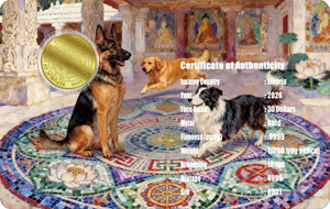 2026 Liberia Mandala The Dog 1/200 oz .9999 Gold Coin in Card - Captain’s Chest Bullion