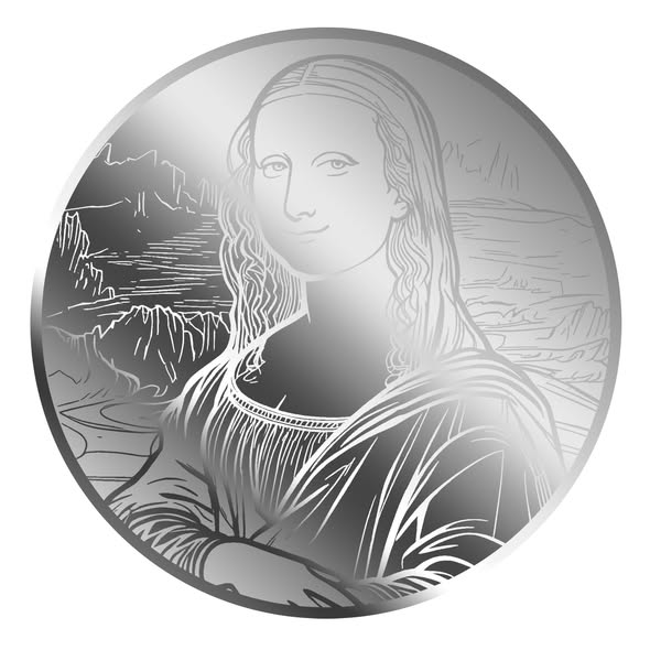 2026 Liberia Mona Lisa 1/500 oz .999 Silver Coin in Card - Captain’s Chest Bullion