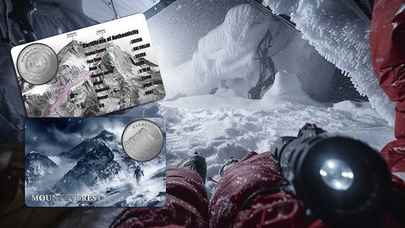 2026 Liberia Mount Everest 1/10 oz .999 Silver Coin in Card - Captain’s Chest Bullion