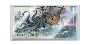 2026 Liberia The Kraken 1/10 oz .999 Silver Note - Captain’s Chest Bullion