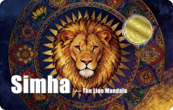 2026 Liberia The Lion Mandala 1/200 oz .9999 Gold Coin in Card - Captain’s Chest Bullion