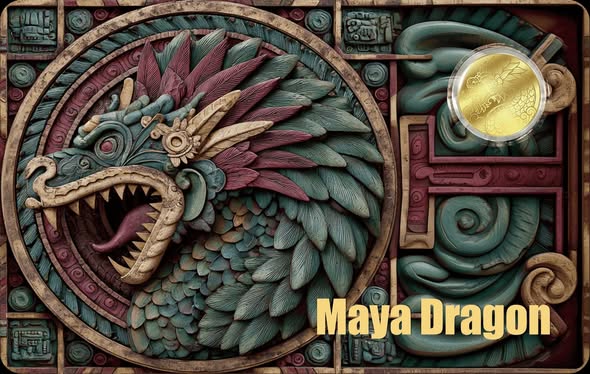 2026 Liberia The Maya Dragon 1/200 oz .9999 Gold Coin in Card - Captain’s Chest Bullion