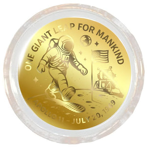 2026 Niue One Giant Leap for Mankind 1/1000 oz .9999 Gold Coin in Card - Captain’s Chest Bullion