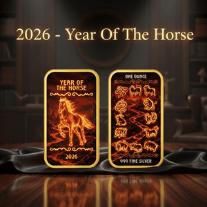 2026 Pamp Year of the Horse "Wildfire Edition" 1oz .999 Silver Bar - Captain’s Chest Bullion