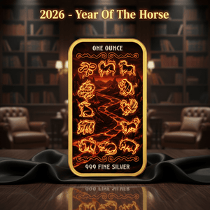 2026 Pamp Year of the Horse "Wildfire Edition" 1oz .999 Silver Bar - Captain’s Chest Bullion
