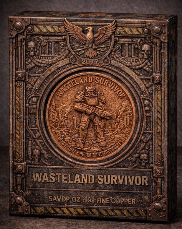 2026 Wasteland Survivor Antiqued Copper .999 5oz Medal - Captain’s Chest Bullion