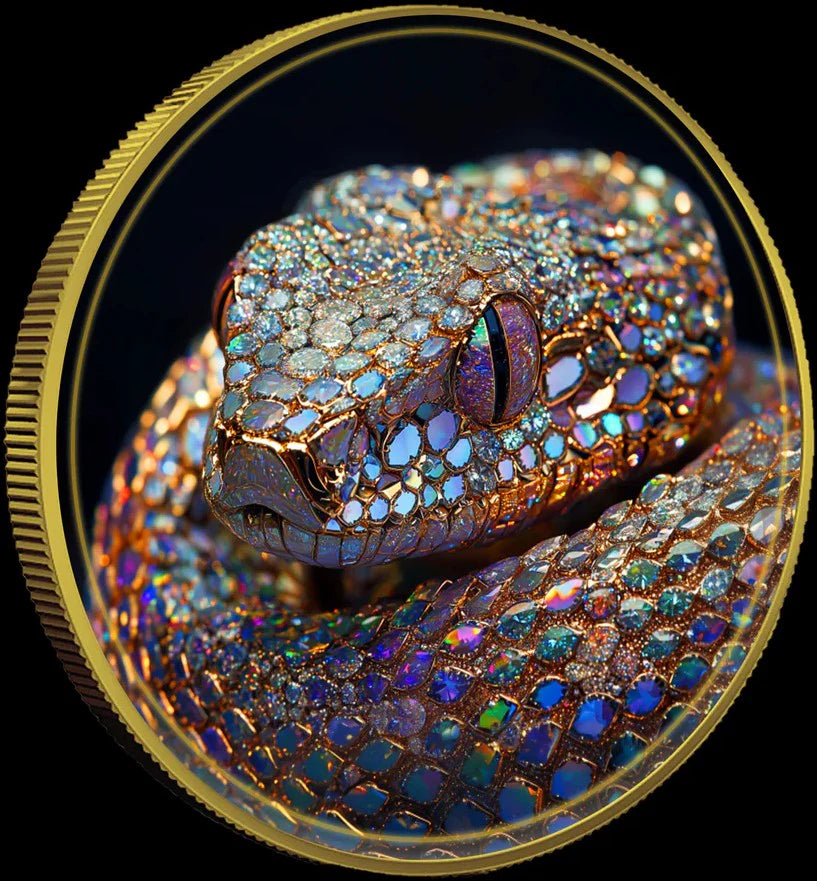 2024 ASE Opal Viper Edition 1oz Gold Gilded Silver Coin