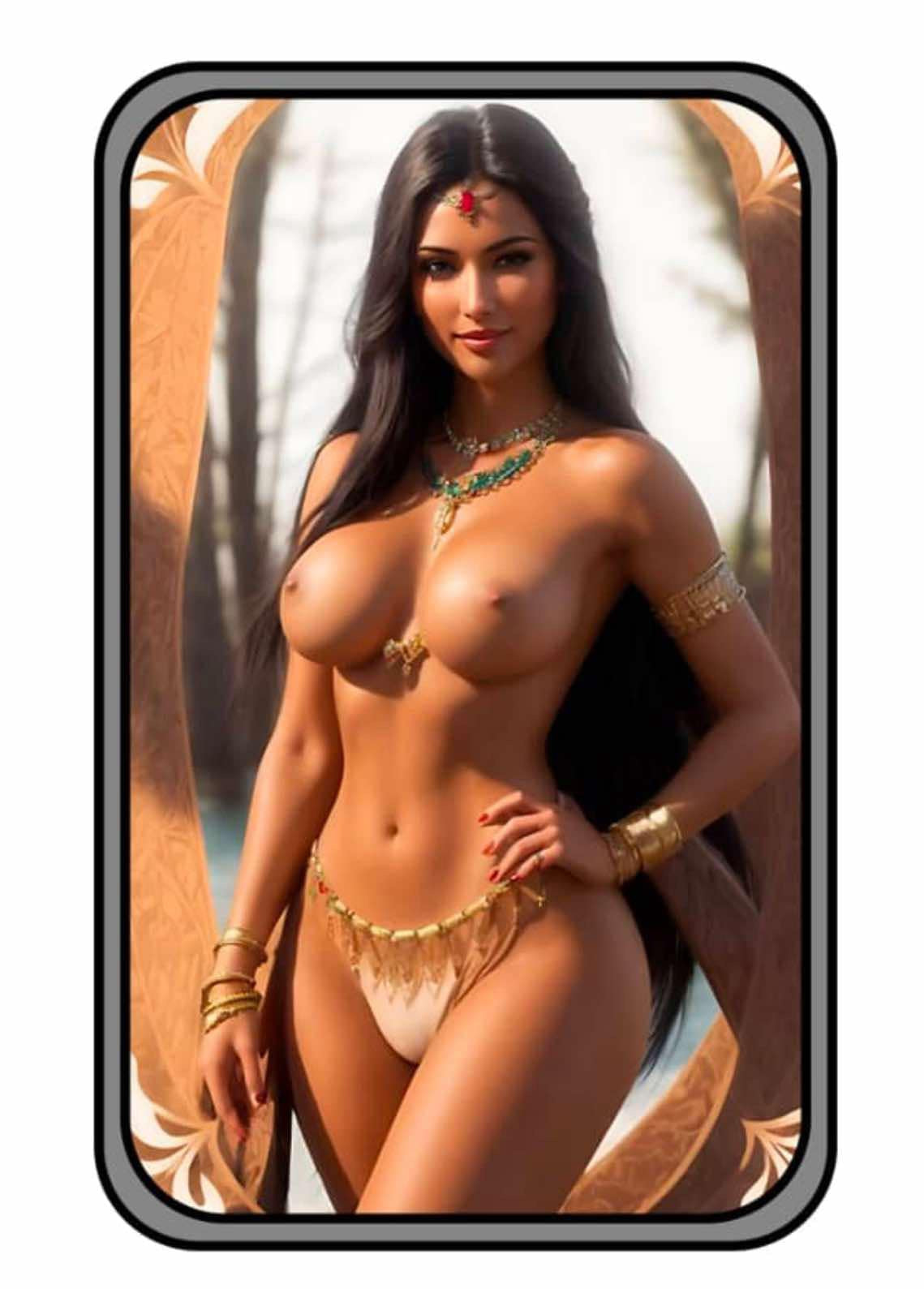 2025 1oz .999 Color Silver Art Bar Risque Series Indian Beauty