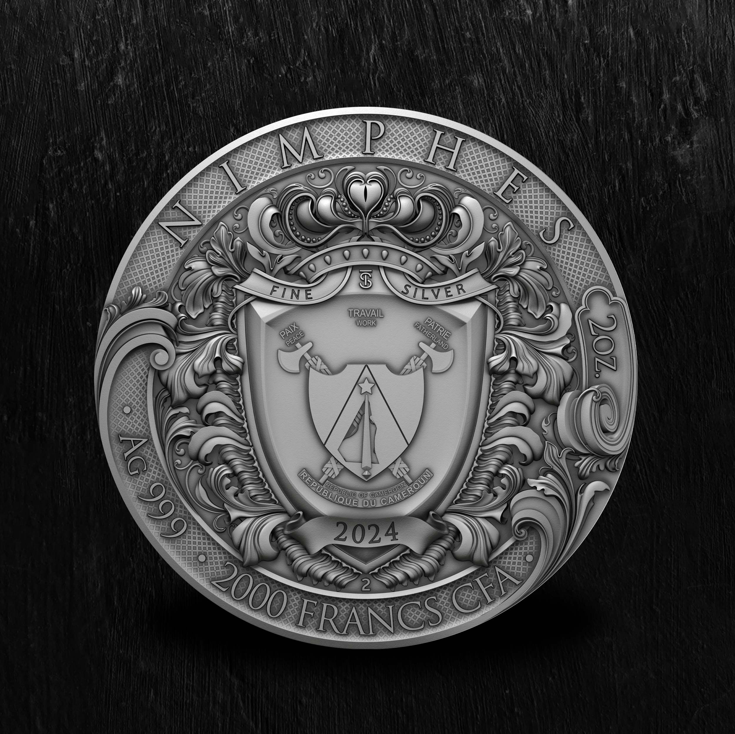 2024 2 oz Nymphs Antique and Gold Gilding