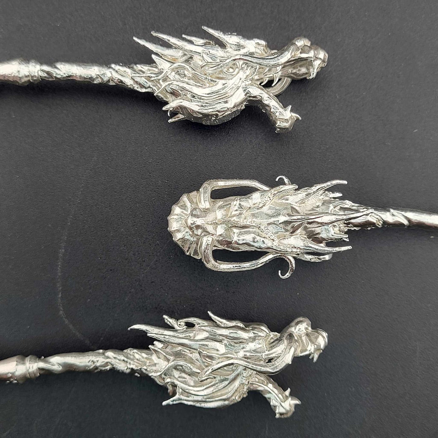 1oz .999 Fine Silver Dragon Staff Gold Gilt