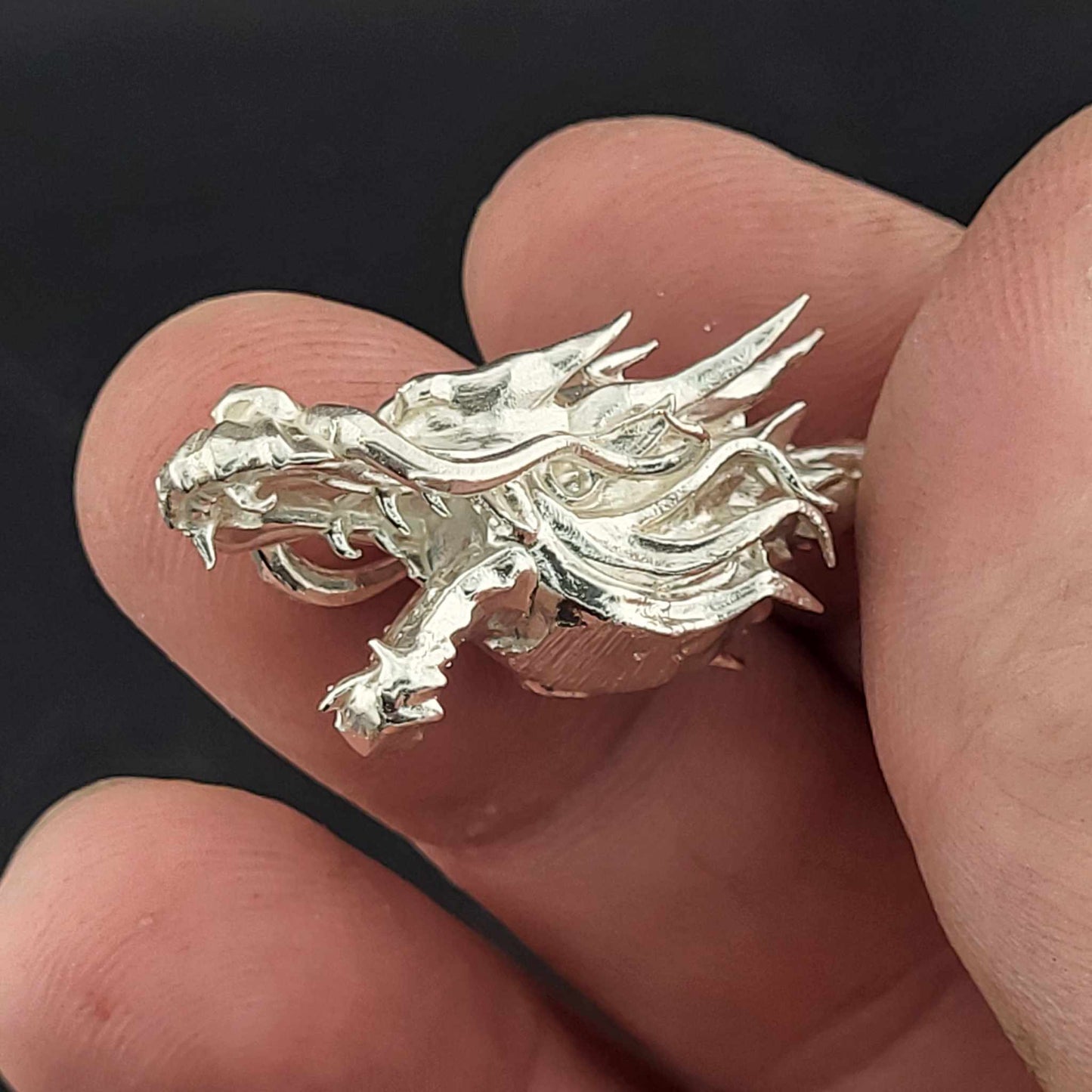 1oz .999 Fine Silver Dragon Staff Gold Gilt