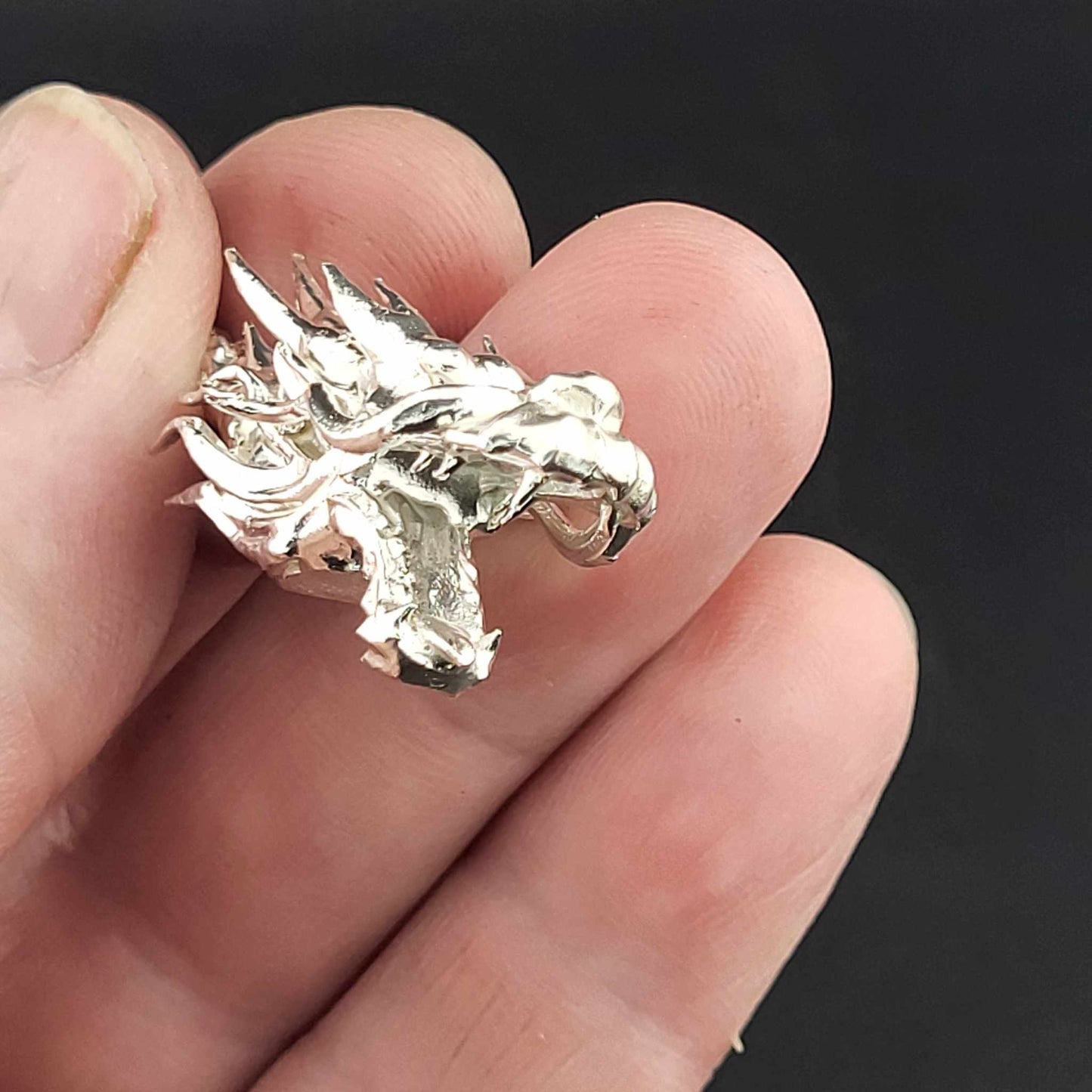 1oz .999 Fine Silver Dragon Staff Gold Gilt