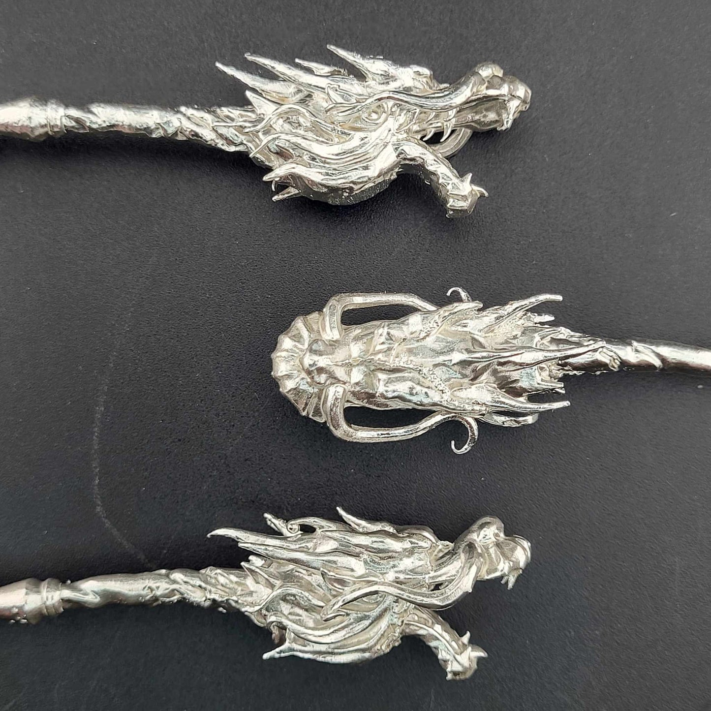 1oz .999 Fine Silver Dragon Staff Gold Gilt
