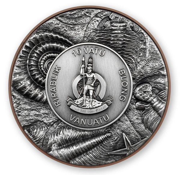 2025 .999 Silver Coin Antiqued Double Silver Giant Megalodon