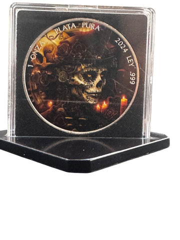 2024 Mexico Libertad Colorized Caballero De La Muerte Steampunk Edition 1oz .999 Silver Coin