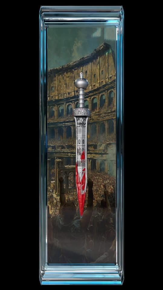 2025 Cameroon Gladius 2 oz Antique Silver Shaped Coin