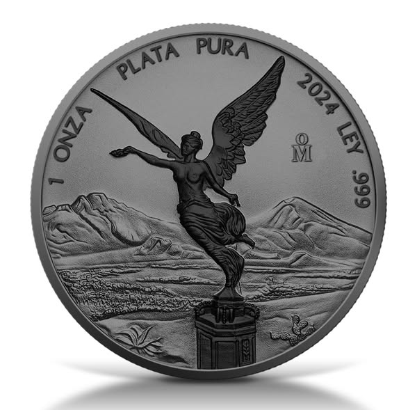2024 Mexico Libertad Libertad Ruthenium and Black Platinum 1oz .999 Silver Coin