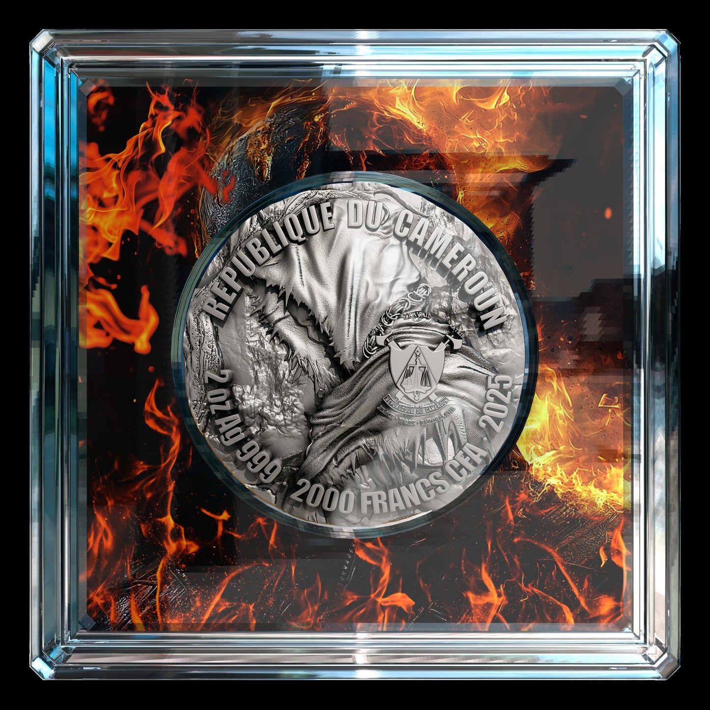 2025 Cameroon Four Horsemen Death 2 oz Antique Silver Coin