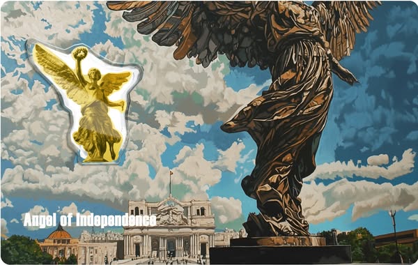 2025 Niue Angel of Independence Shaped 1/1000 oz .9999 Gold Coin in Card