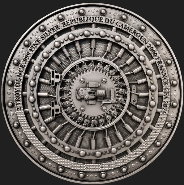2025 Cameroon Antique Vault 2 oz Silver 1kg Copper Coin