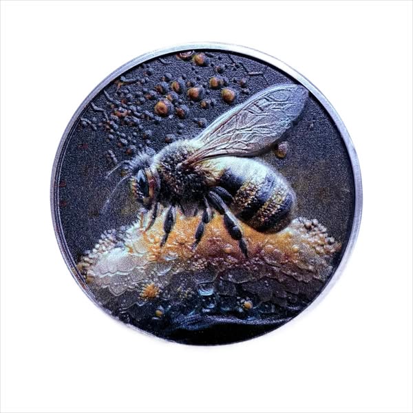 2-2025 Truth Guard Silver Coins 1oz Bee & 1oz Mechanical Bee .999 Silver Colorized Coins
