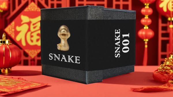 2026 Ghana Chinese Zodiac 3 oz .999 Silver & 338 g Copper Snake Statue